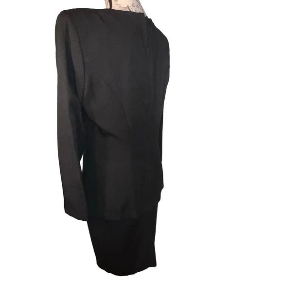 Melissa Petites size Large jacket skirt 1piece set black w/gold accent buttons  - Picture 5 of 9